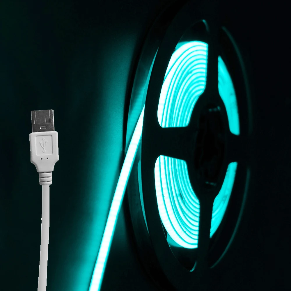 Ice-Blue USB LED Strip 4MM Super Thin For PC Decor