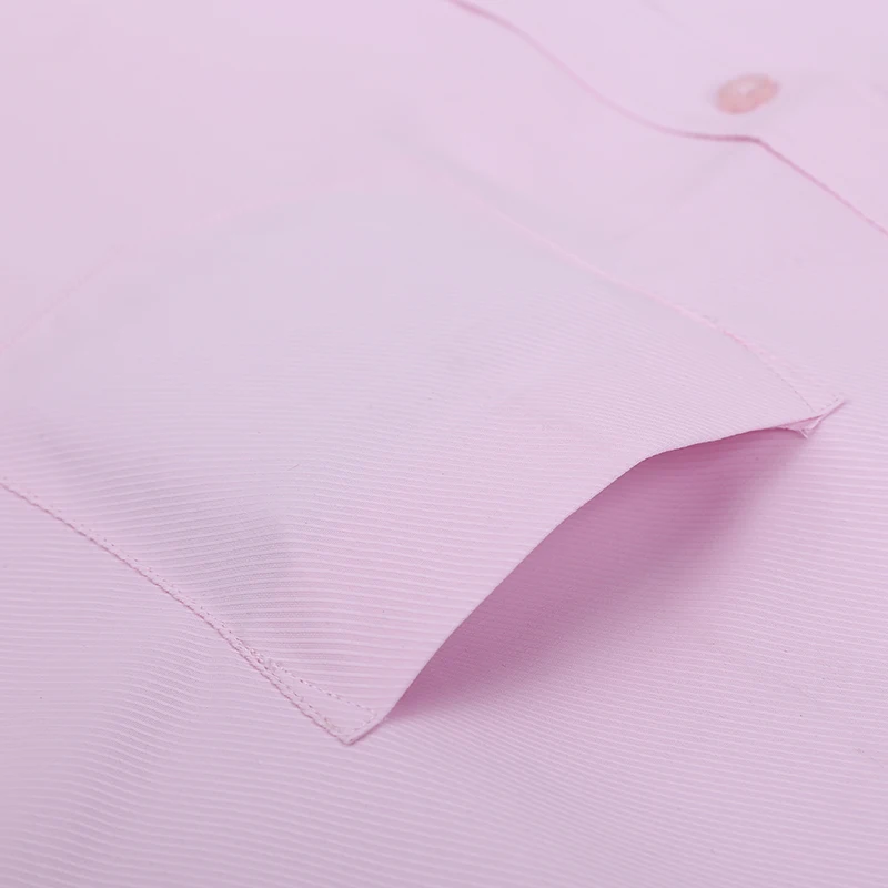 Pink White Blue Twill Men's Formal Shirt Soft Non-iron Classic Slim Casual Shirts Business Office Wedding Banquet Base Dress
