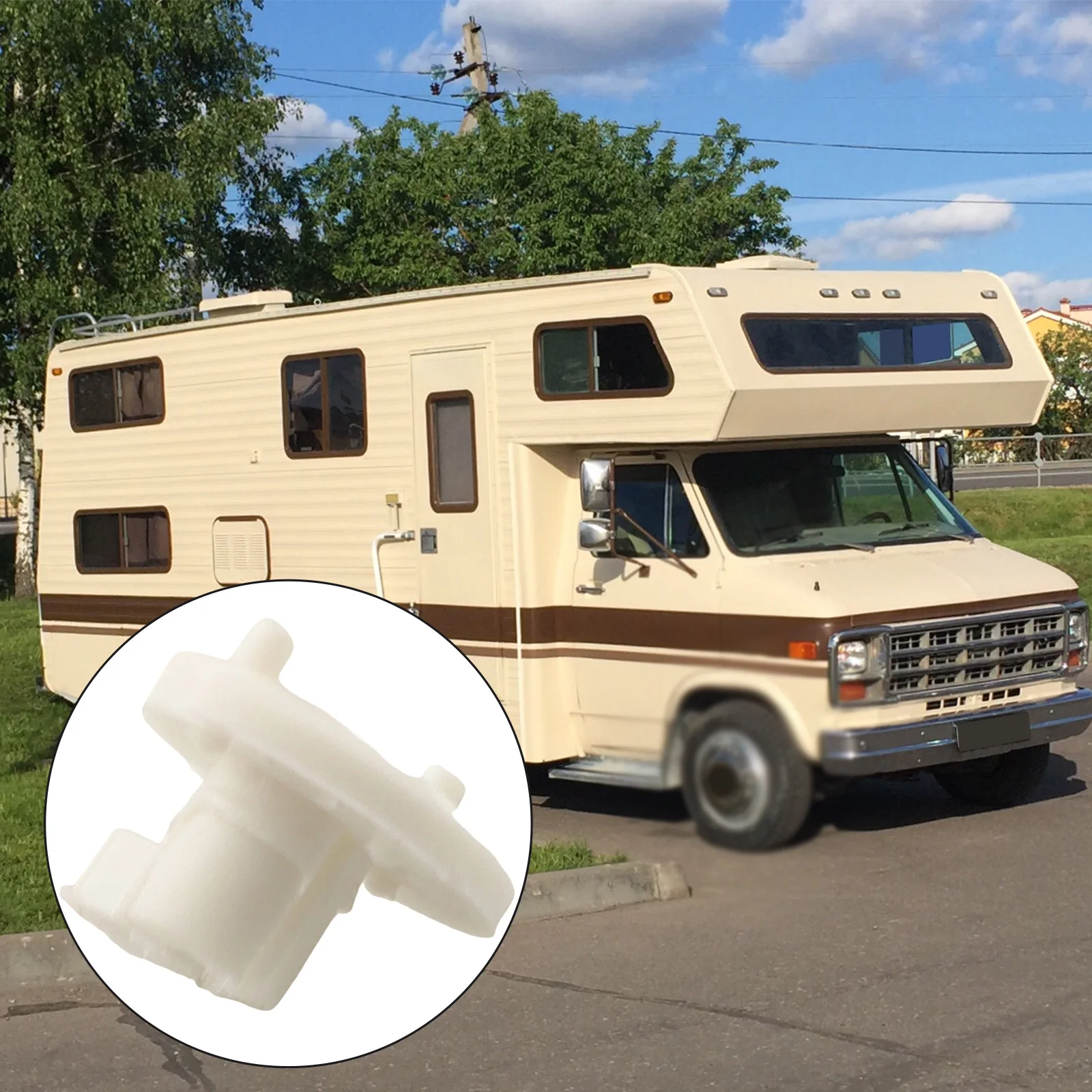 2 PCS For Dometic  Fridge Winter Closing Clip For  Caravan For Motorhome DS295176600 Beige  Camper RV Fridge Vent  Closing Clip