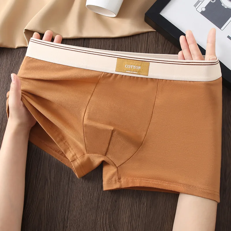 3 Stück Herren-Unterwäsche Baumwoll-Boxershorts Atmungsaktive Unterhosen Sexy Sport-Komfort Männer-Boxershorts Größe 2XL-4XL