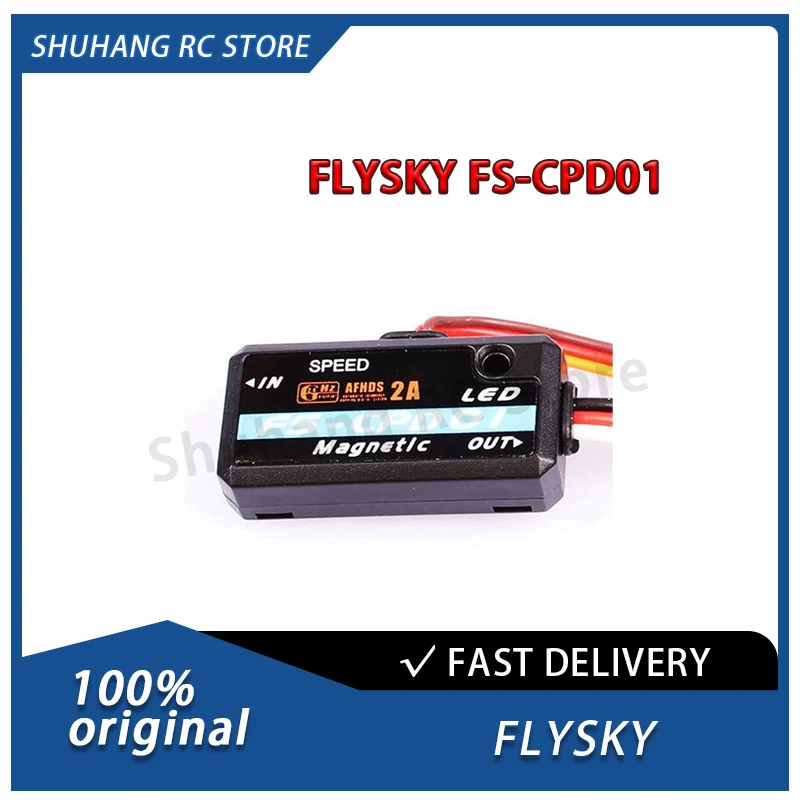 

FLYSKY Fusi FS-CPD01 Speed Measuring Sensor Magnetic Induction Speed Sensor High-Speed Measureme for RC Car Model PL18 FS-G7P