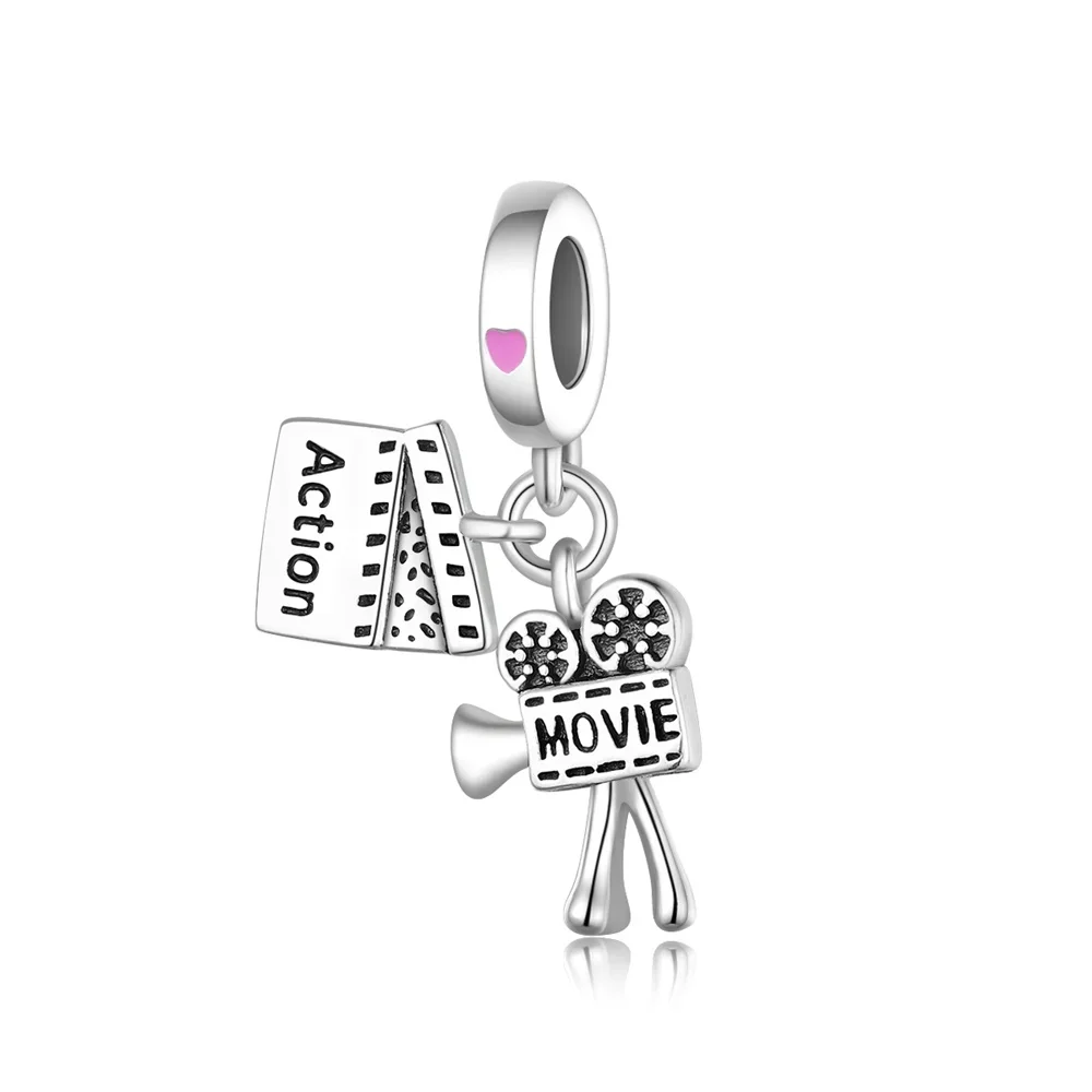 

FC Jewelry Fit Original Pan Charm Bracelet 925 Sterling Silver Moviie inema Projector Bead For Making Film Director Berloque