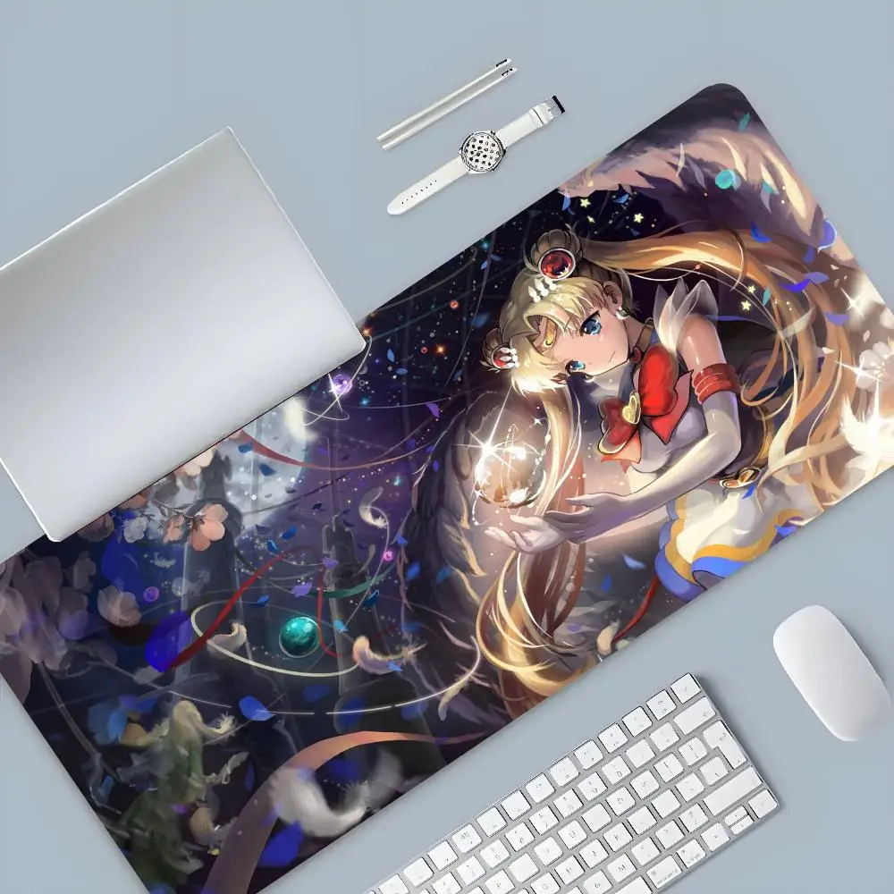 Sailor Moon Mouse Pad Cartoon Lockedge Large Gaming Pad Computer Gamer Keyboard Mouse Mat Desk Mousepad for PC Desk Pad