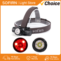 Sofirn HS21 Headlamp 2000lm Infrared Induction Torch 18650 USB C Rechargeable Flashlight SFT40 Red Led Powerful Headlight IP65