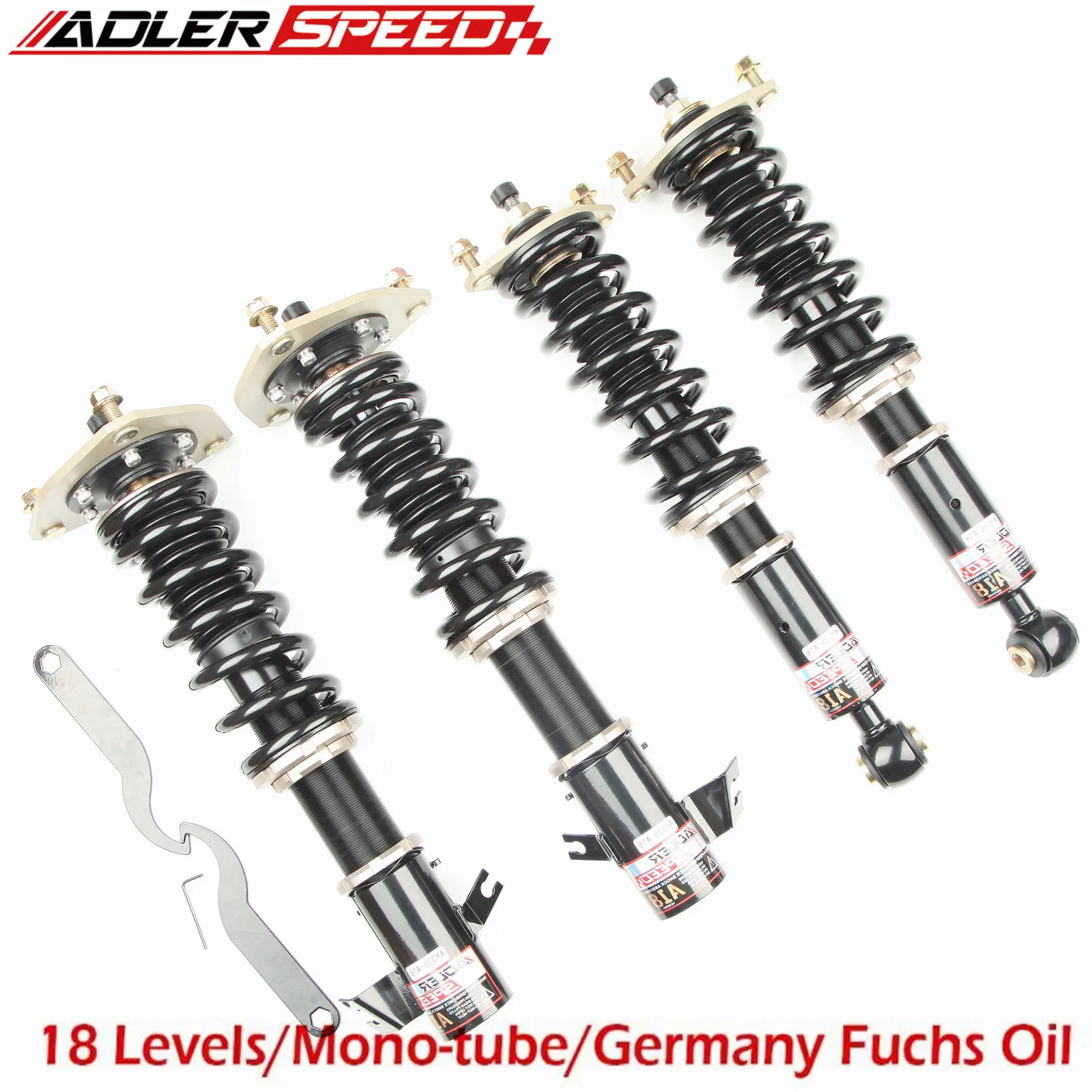 

ADLERSPEED 18-позиционные регулируемые койловеры, комплект понижающей подвески для Mitsubishi MIRAGE 1997-01 (CJ4A)