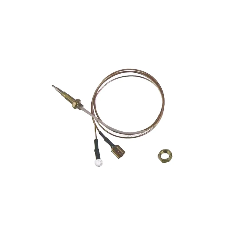 Pilot Burner Thermocouple with Dual Connectors and Mounting Kit Copper Wire for Gas Oven Dual Terminals Flameout Control