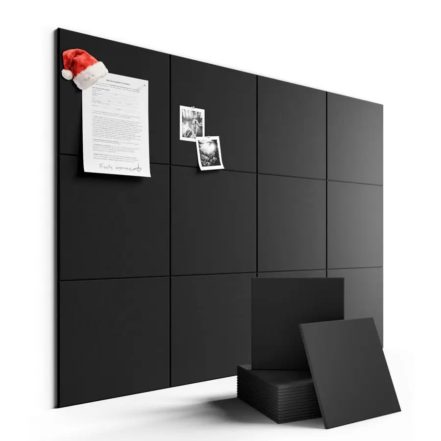 

Large Felt Bulletin Board Large 48 x 36 Cork Board Alternative12 Pack with 70 Safe Removable Adhesive Tabs, Cork Boards for Wall