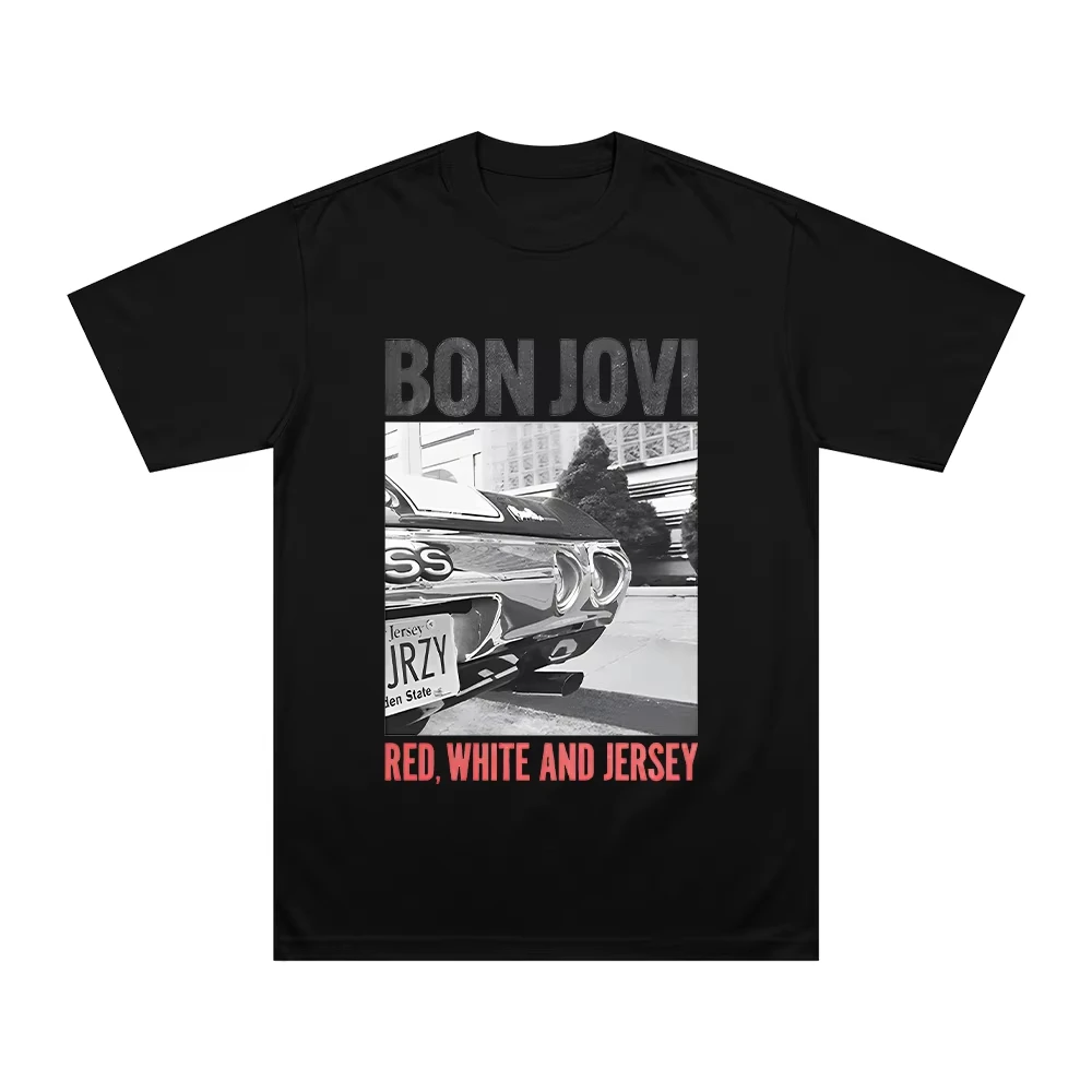 Bon Jovi FOREVER تي شيرت عادية الرجال النساء الهيب هوب قصيرة الأكمام تي شيرت Harajuku أنماط موضة للجنسين ملابس قطنية الشارع الشهير