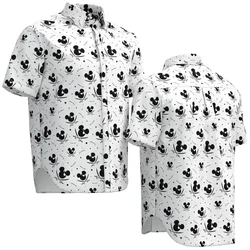 Disney Hawaiian Shirt Mickey Mouse Blindfold Pirate Sword Shirt Disneyland Hawaiian Shirt Fashion Short Sleeve Shirt