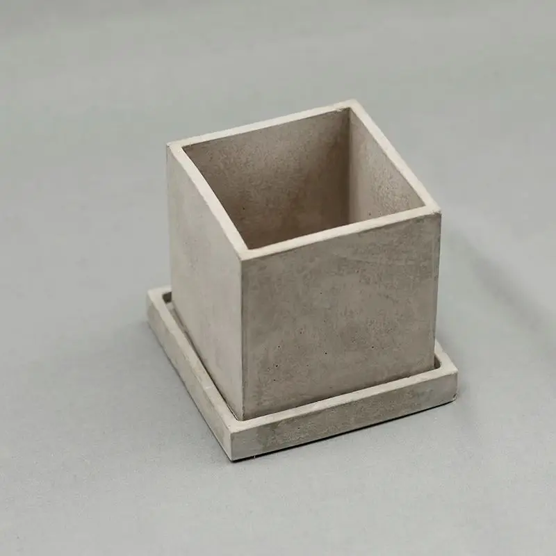 Square Flower Pot Silicone Mold DIY Pen Holder Crystal Glue Epoxy Resin Molds Outdoor Planters Concrete Mold Candle Jar Mold