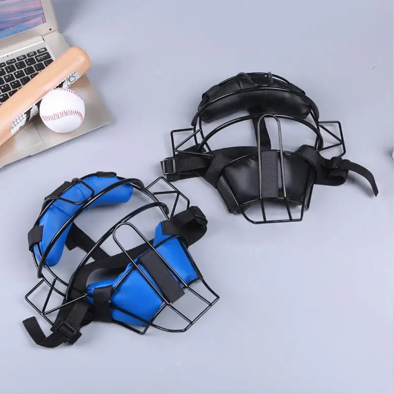 Leve Full-Face Softball Catcher, máscara facial ajustável, gaiola de arame, leve, ajuste seguro, tradicional