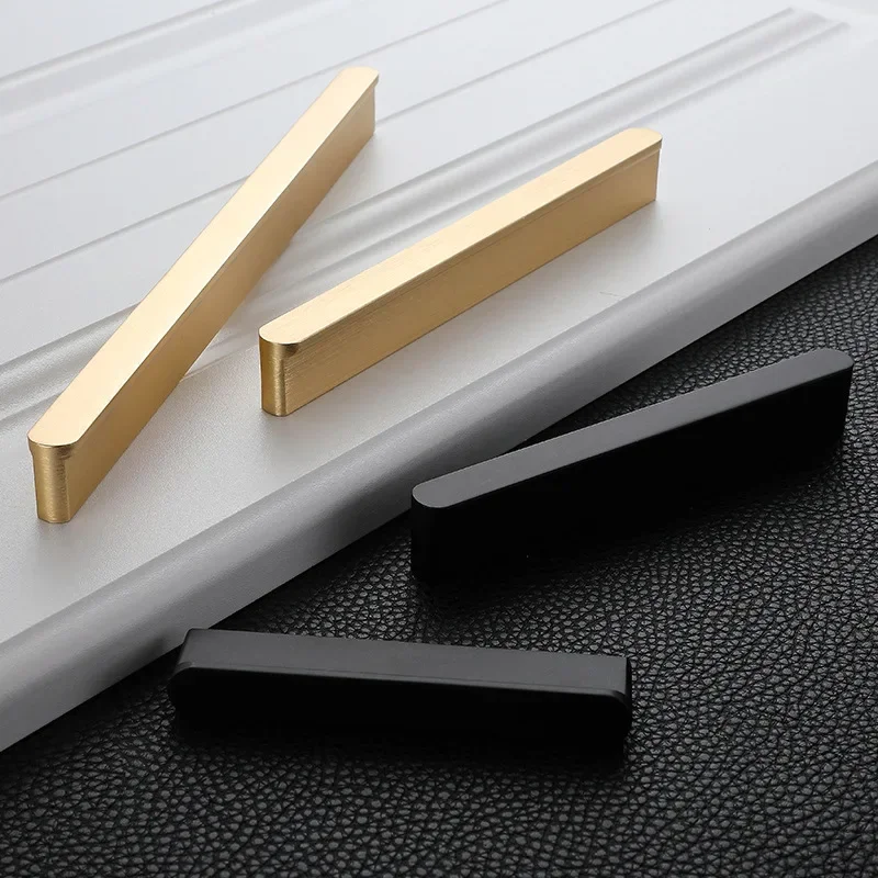 1pc Modern minimalist golden black drawer handle cabinet door handle wardrobe cabinet shoe cabinet handle light luxury Nordic