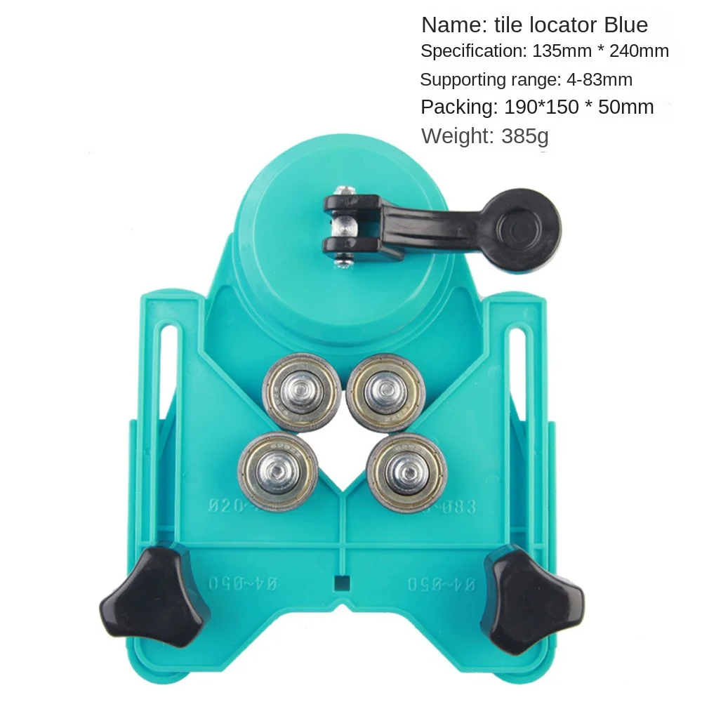 4-83mm Drill Chuck Vacuum Base Sucker with 6-50mm Coated Glass Drill Bit Fit Tile Glass Hole Saw Openings Locator