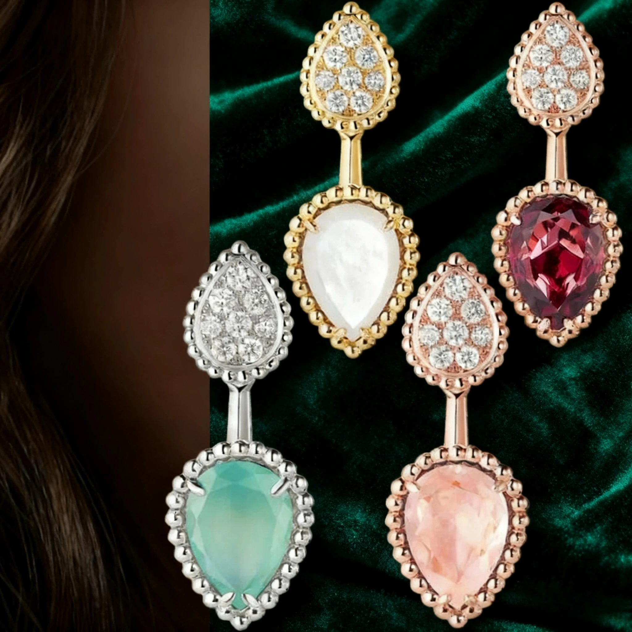 

2025 Trendy Jewelry Tone Water Droplet Earrings: A Must-have for Your New Style Highlight Colors Like A Rainbow, Versatile