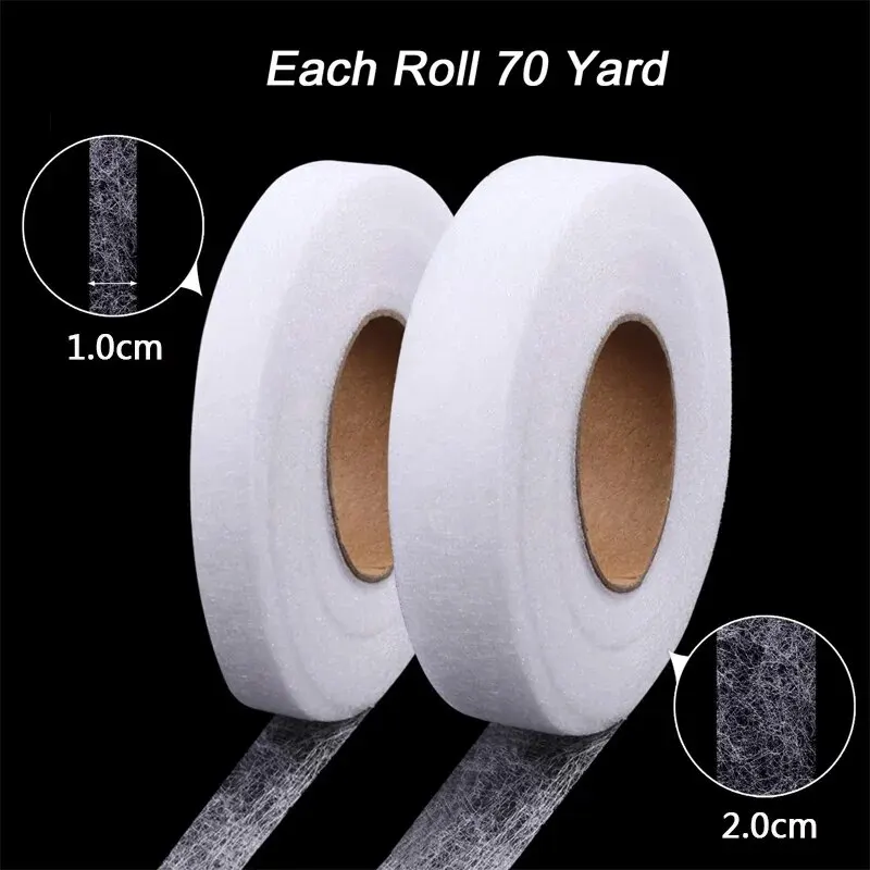 65 Yards Fabric Fusing Tape Adhesive Hem Tape Iron on Hem Tape For Pants Dresses Clothes Curtains Web Adhesive Hemming Strip