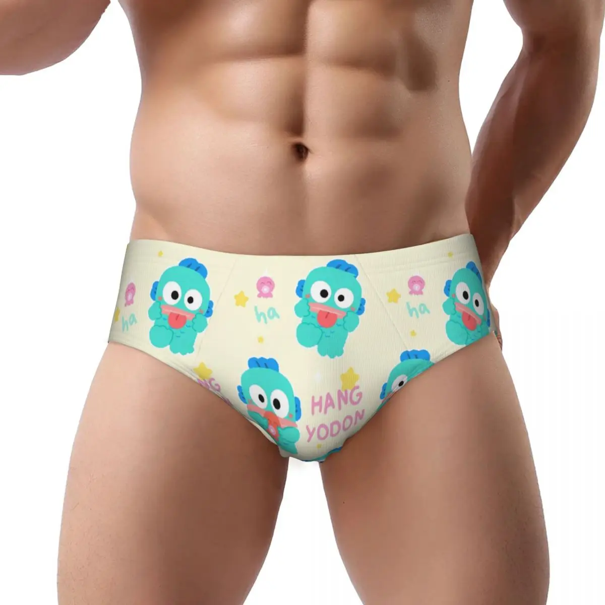 Custom Hangyodon Cartoon Brief Panties Women Breathable Stretch Underwear