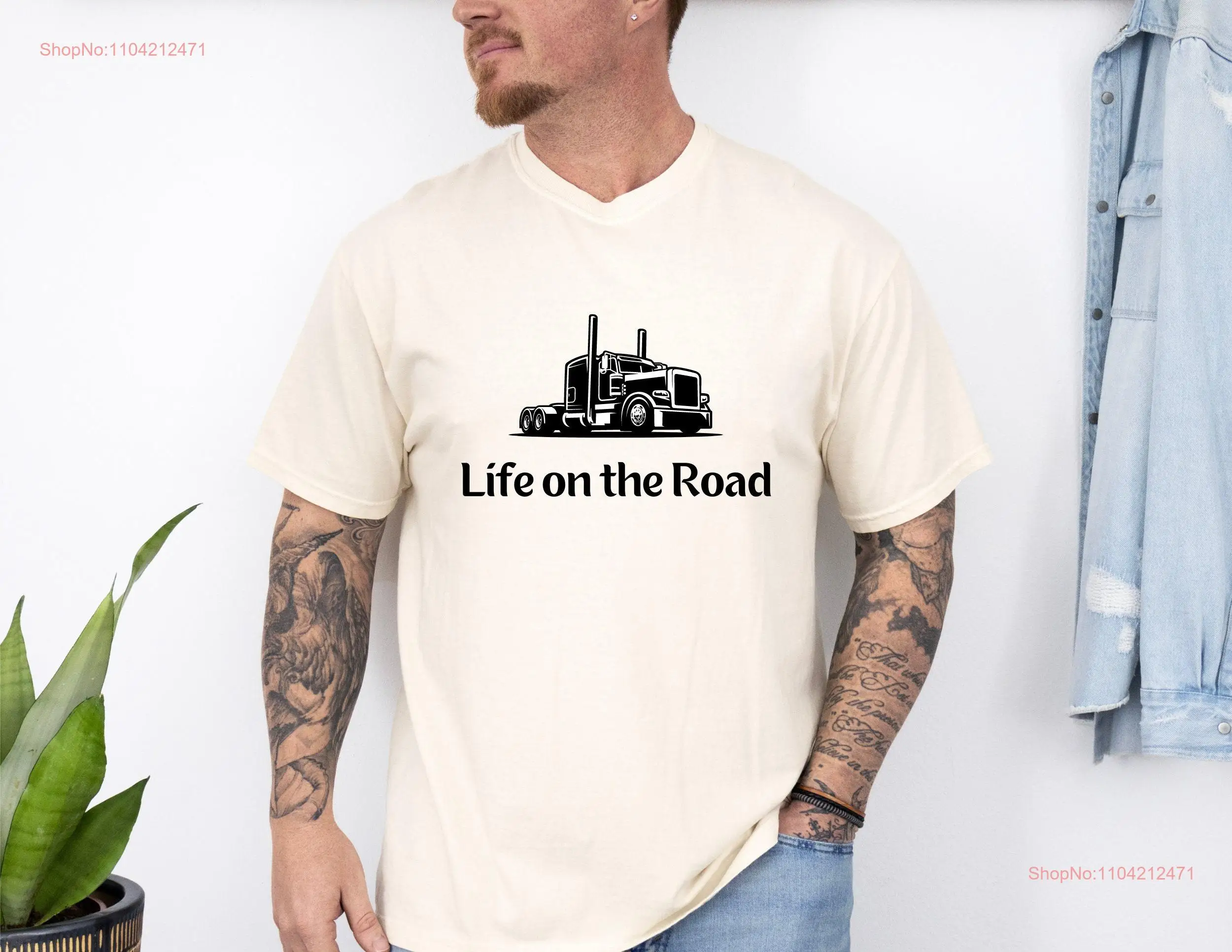 Truck Driver T Shirt Trucker Birthday Men's for long or short sleeves