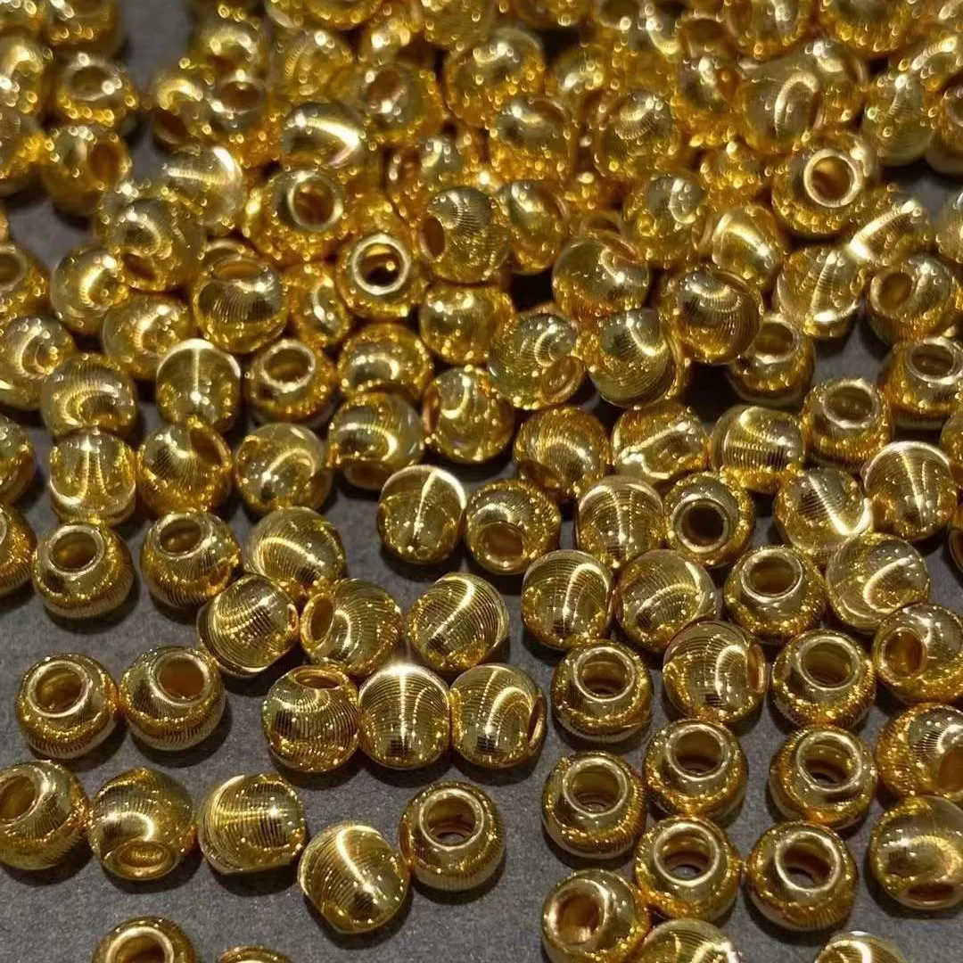 LABB Real 18K Gold Cat Eye Beads Au750 gioielli in oro colorato gioielli Boutique versatili fai da te Y0002
