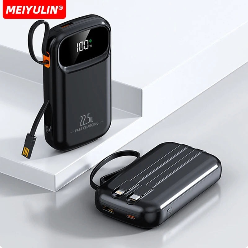 20000mah Power Bank With USB C Cable Portable PD 20W Fast Charging Large-Capacity External Battery for iPhone 15 Xiaomi Samsung