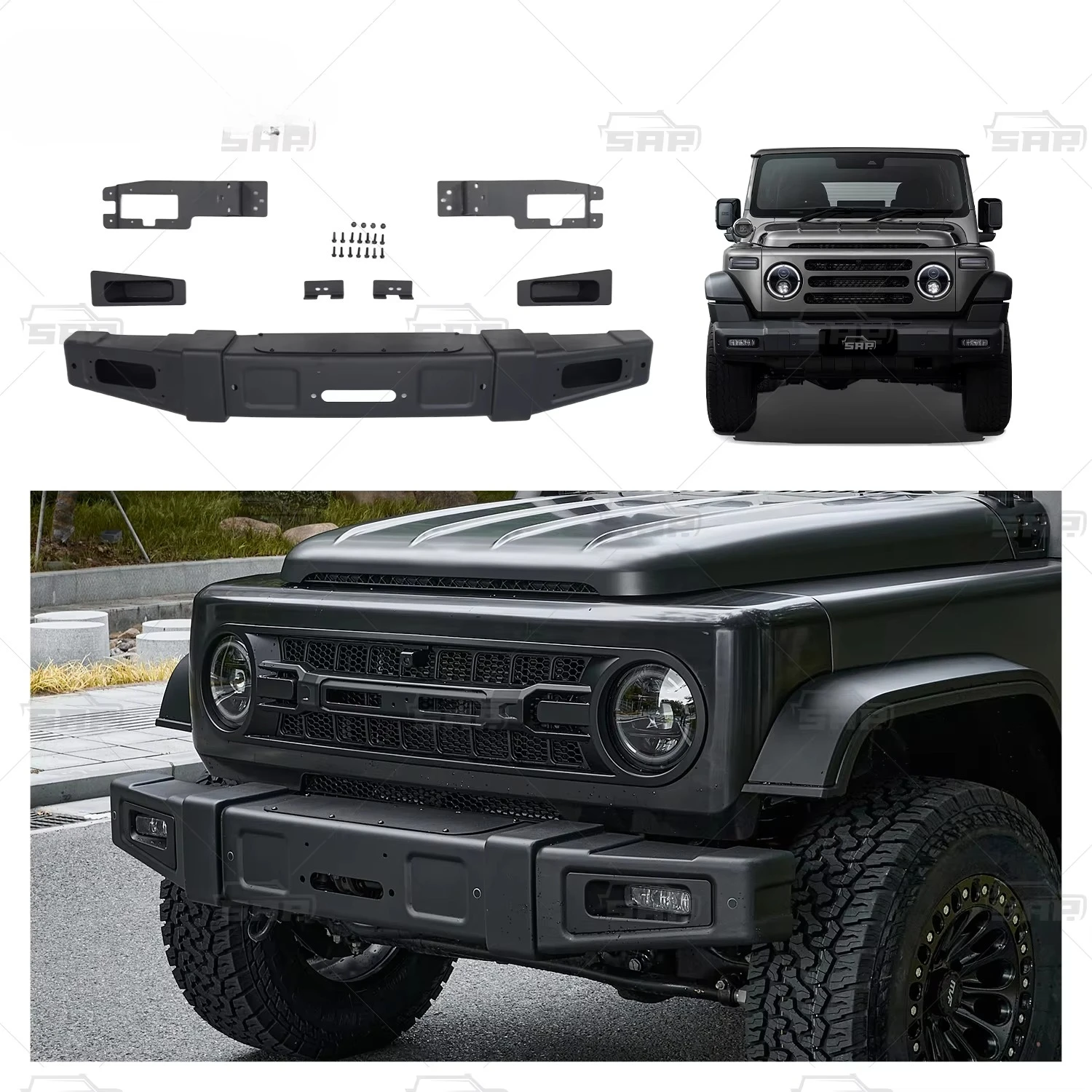

Auto Parts Hot Sale Front Auto Upgrade Accessories Auto Body System Front Bull Bar for BAW212
