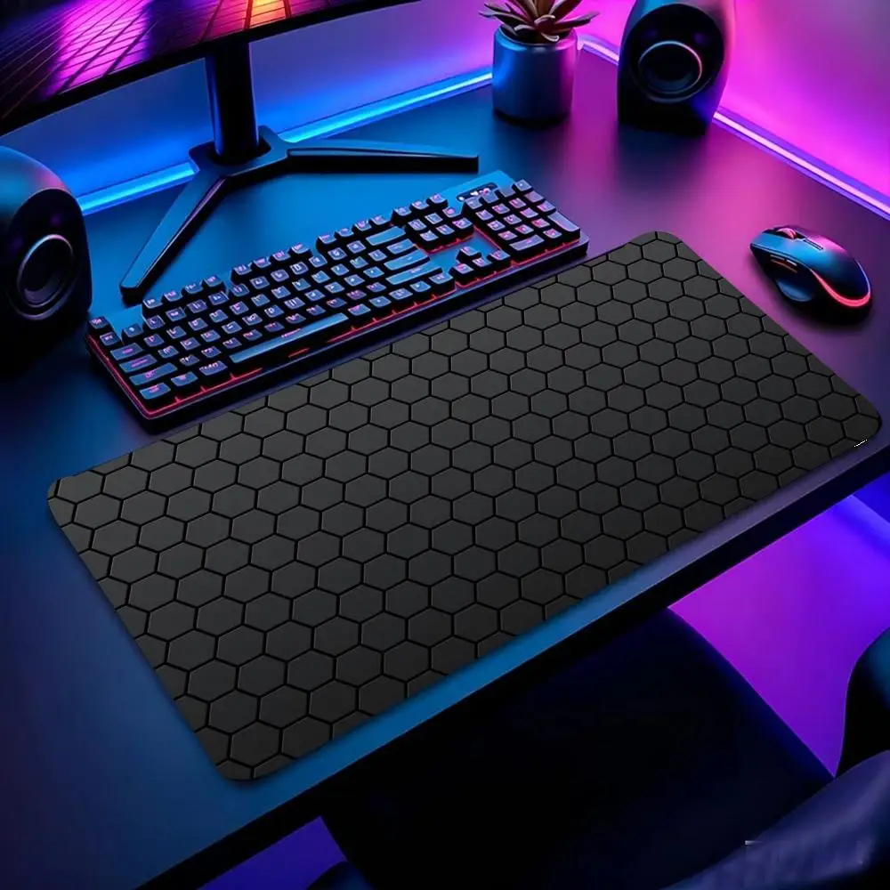 Hexagonal Gaming Mouse Pad Large Size Non-slip Desk Mat Minimalist Honeycomb Pattern Keyboard Pad for Gamer Office