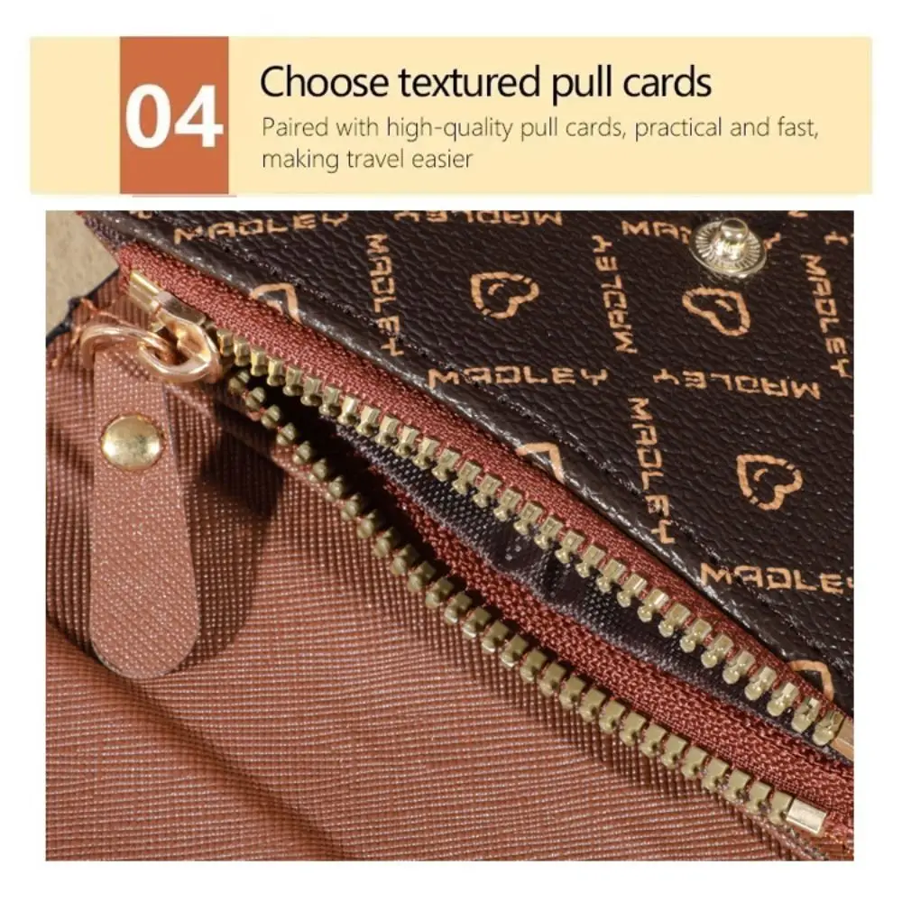 Fashion Printed Women Short Wallet PU Leather Multi Slot Coin Purse Money Pouch Large Capacity Credit Card Holder