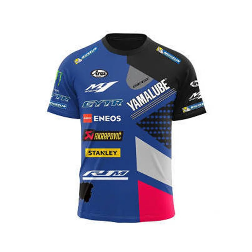 MOTO GP Yamaha racing T-shirts, summer quick-drying motorcycle off-road riding short-sleeved, breathable sportswear. - Image 5
