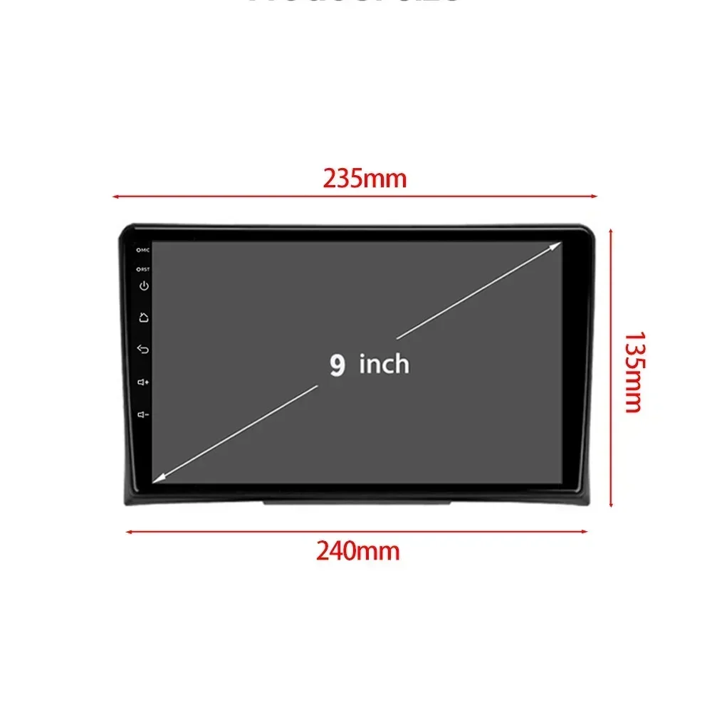 Autoradio Android 14, Navigation GPS, Carplay, Écran Tactile, Stéréo, Lecteur Vidéo, Limitation, pour Voiture VW Volkswagen Multivan T5 (2003-2015)