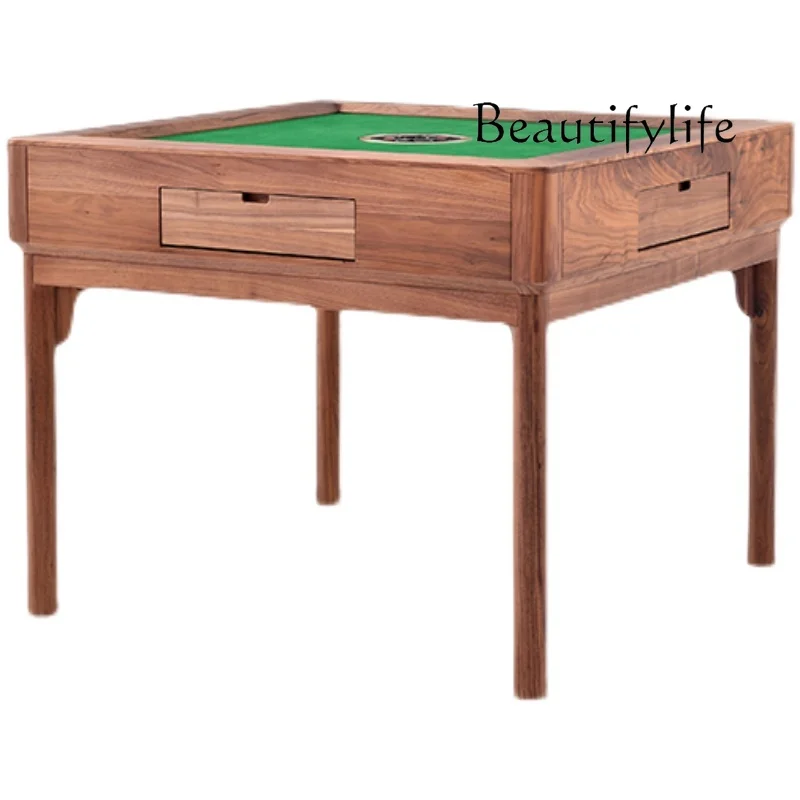 

New Chinese Style Solid Wood Mahjong Table Automatic Household Dining Table Dual-Purpose in One Chess Table Combination