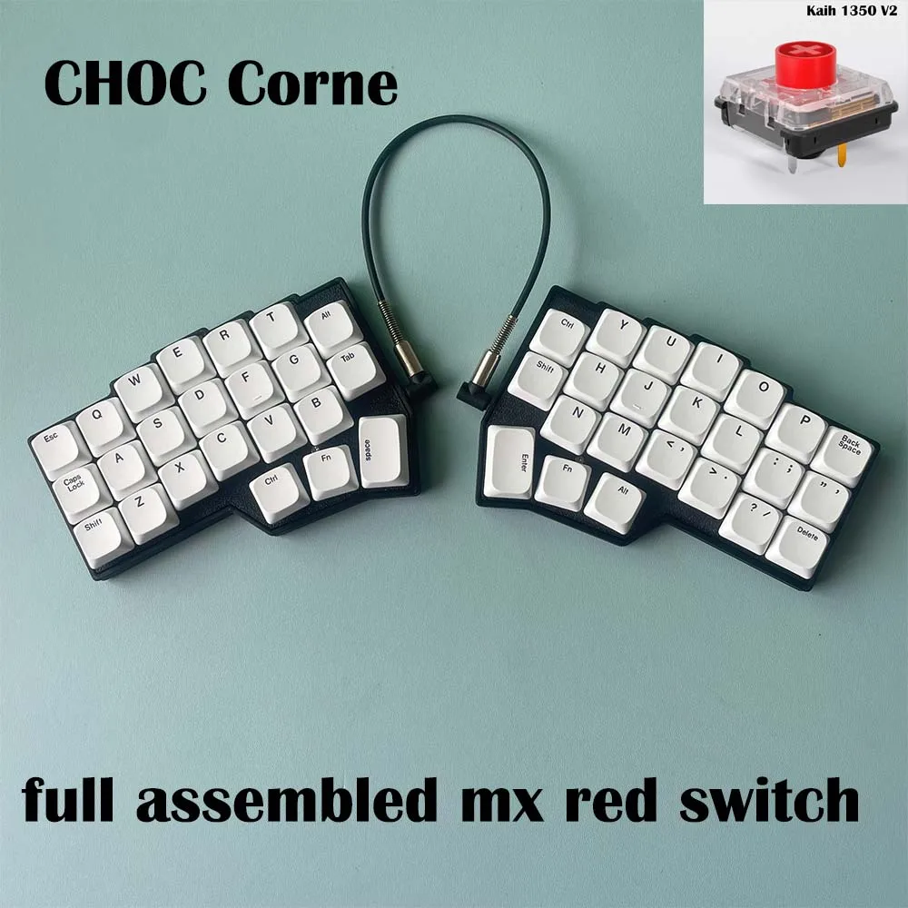 CHOC Corne Laag profiel gesplitst mechanisch toetsenbord Bedraad Hot-swap Kaih Chocalate V1/V2 Schakelaar Bedraad RGB VIAL Programmeerbaar