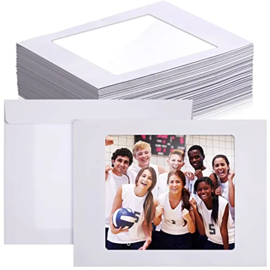 

Pieces Full Face Window Envelopes 37lb White Photo Mailing Catalog Envelopes with Large Clear Window for Graduation Announcemen