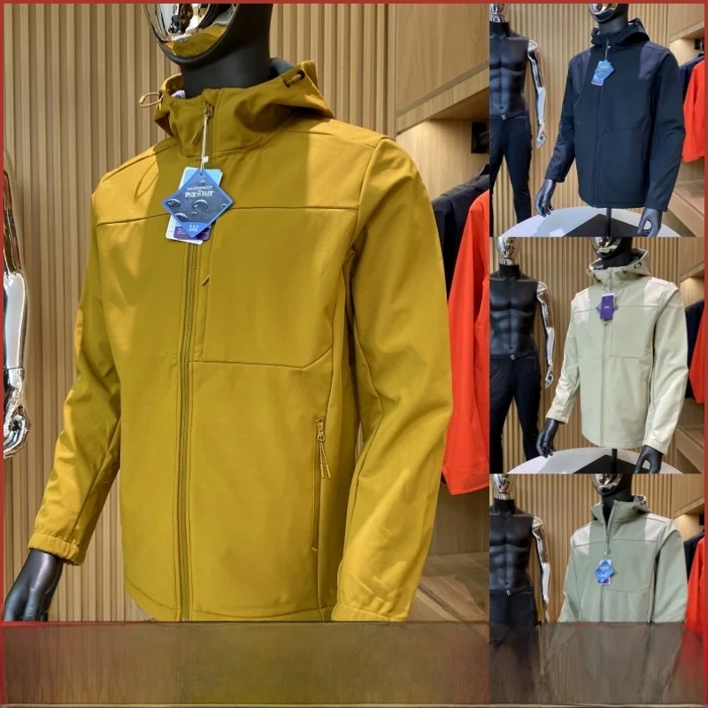 

Высококачественное уличное мужское мягкое пальто на подкладке ell Jaet, новое осенне-зимнее ветрозащитное водонепроницаемое молодежное пальто с подставкой