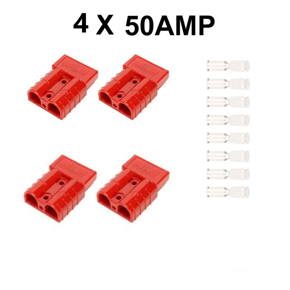 50A Connector For Anderson Style Plug Connectors DC Power Solar Caravan Motorcycle Socket Battery Charging Adapter Accessories image 4