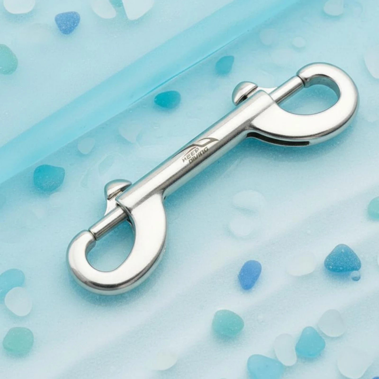 

90 Mm Double Head Hook Single-Handed Handed Use Stainless Steel Double Ended Snap Hook Diving Clip Easy Accessible Marine Gear