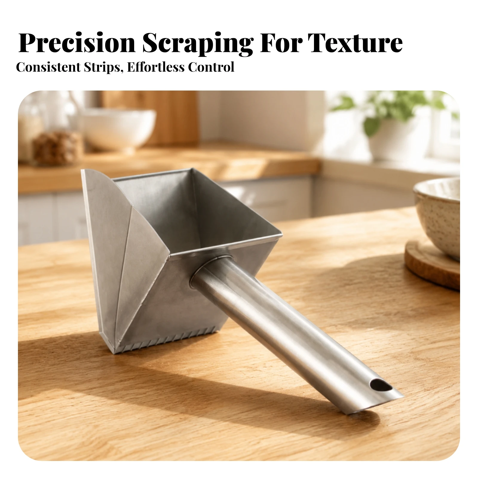 Jelly Scraper Stainless Metal & Gelatin Grater Hand Scraper Handheld Kitchen Tool Corrosion-Resistant for Home Cooks