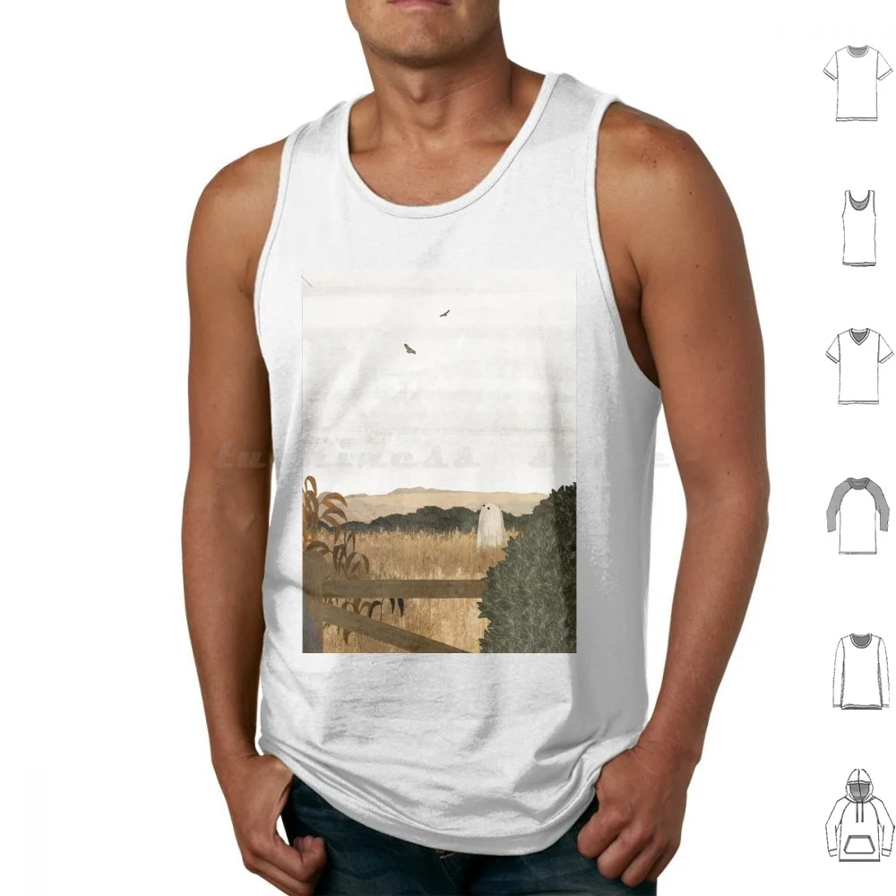 The Buzzard's Cry Tank Tops Vest Sleeveless Ghost Haunt Nature Landscape Field Creepy Cute Buzzard Wildlife Bird