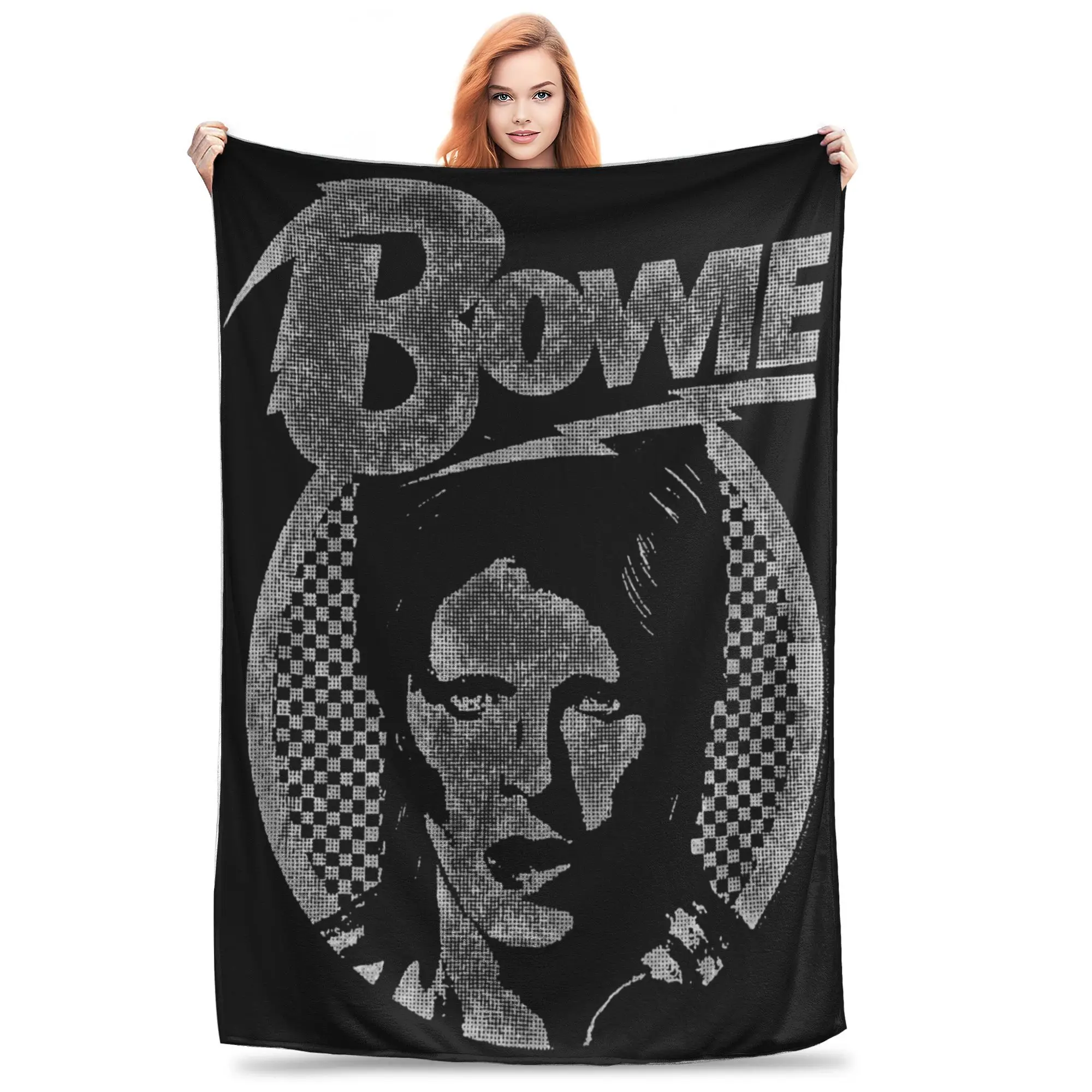 

Davids Star Bowied Singer Throw Blanket for Couch Soft Cozy Plush Blanket 50x60 Inches Multi-size Bedspread for All Seasons