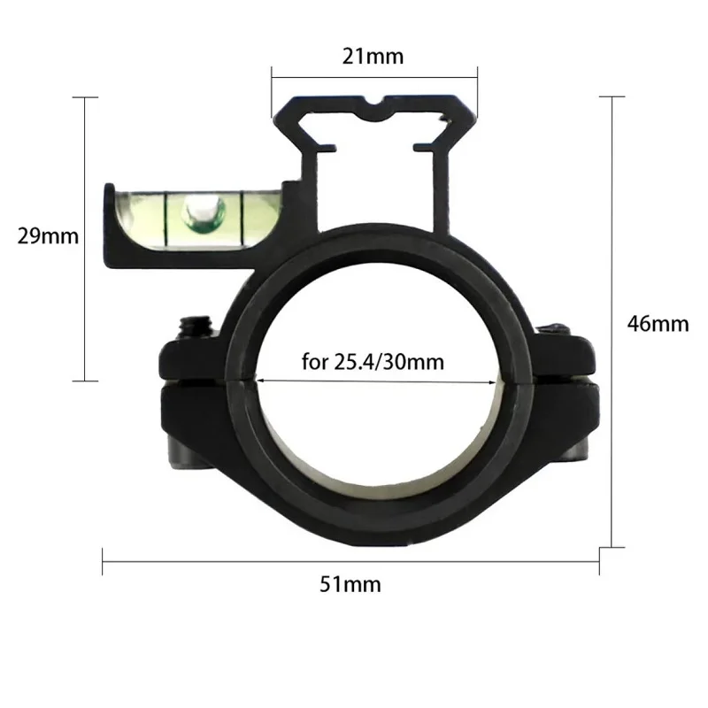 Tactical Parts 25.4mm 30mm Level Adapter Rings Scope Mount Flashlight Red Dot Sight Base Mount With Top Picatinny Rail