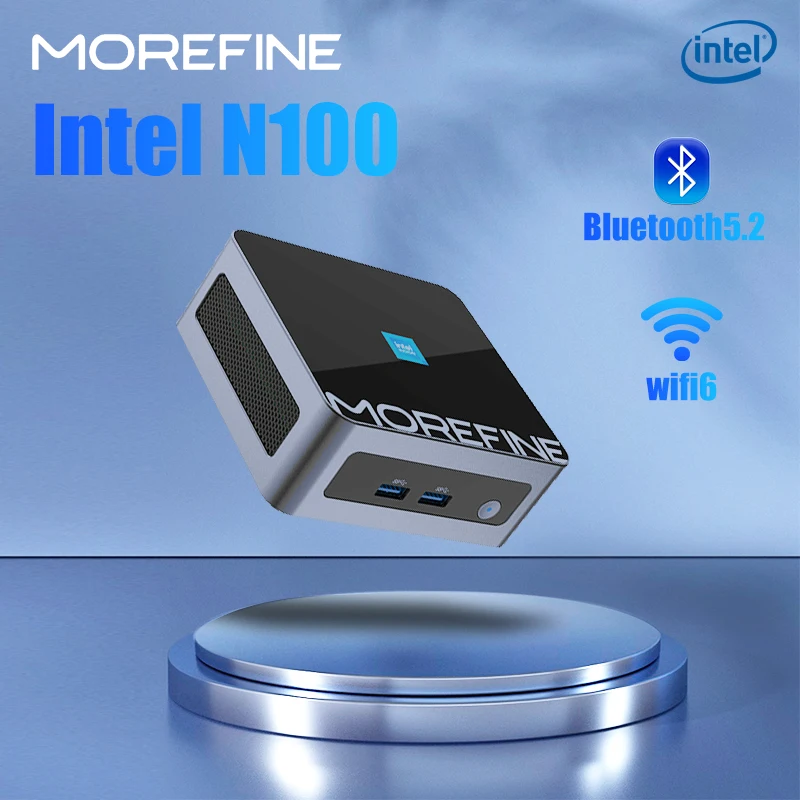 Morefine m9 n100 mini pc portátil de jogos computador desktop minipc duplo lan 2.5g/1g wifi 6 bt5.2 ddr4 nvme ssd windows 11 pro