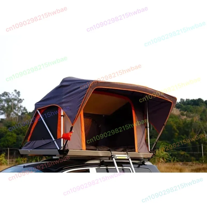 Tienda de campaña para turismo en el techo, tienda de campaña con tapa blanda para coche, equipo de viaje plegable para exteriores con conducción autónoma