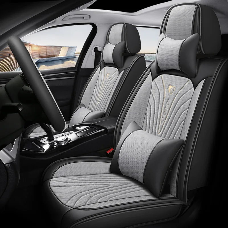 

full leather light luxury high-end seat cover, car four seasons general car seat cushion cover