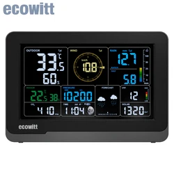 Ecowitt WS3910 Wi-Fi Weather Station Receiver, 7.5'' LCD Color Display Console, Built-in CO2, Support IoT Devices WFC01 & AC1100