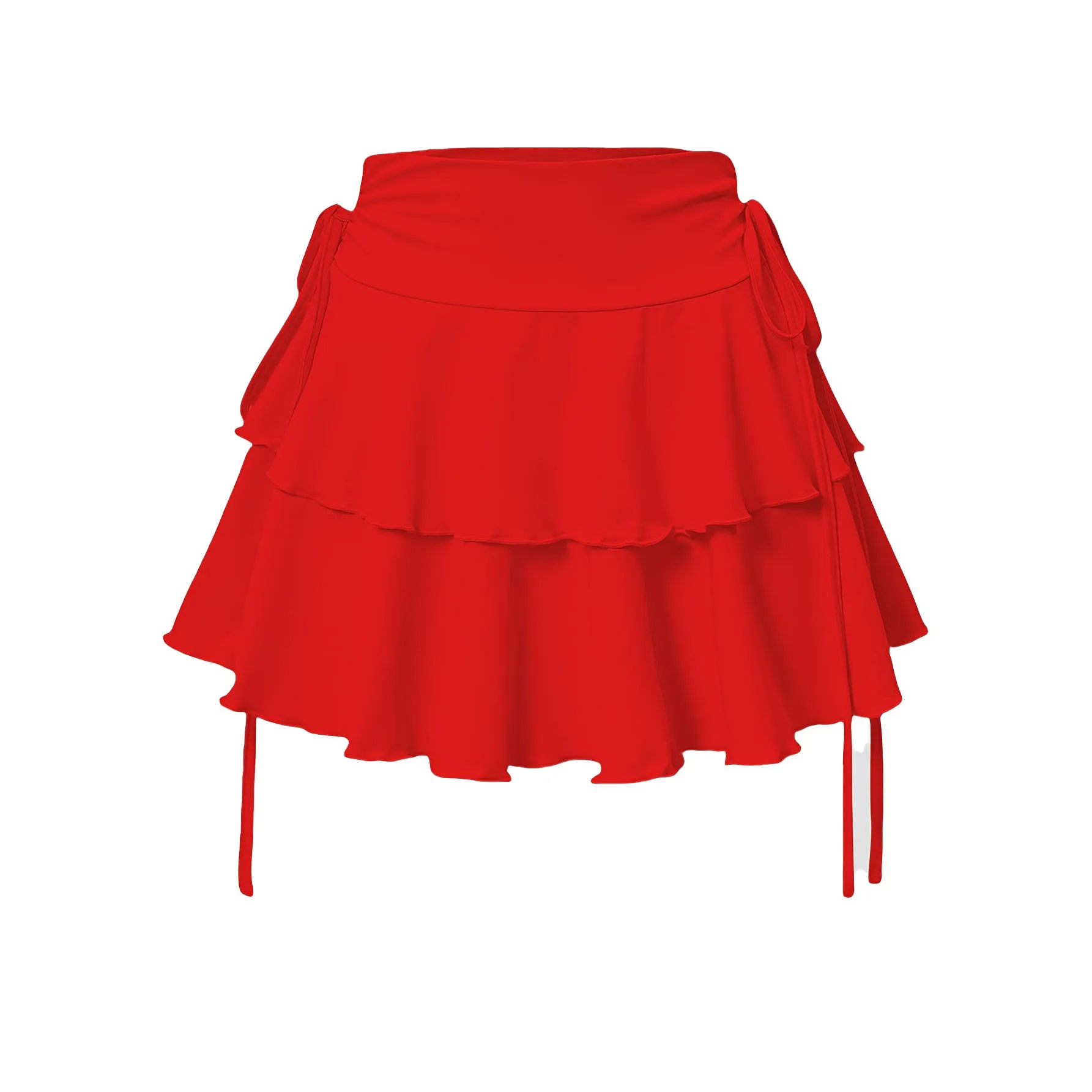 Y2k Neuer Einfarbiger Rock Damen Sommer Mode Outdoor Vielseitig Hohe Taille Schlanke Passform Elastische Taille Minirock Kurz – Detail 10