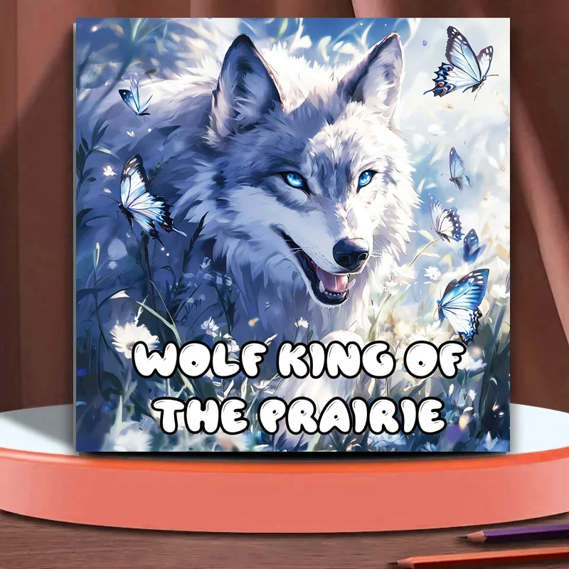 Wolf Pack Malbuch für Erwachsene – 20 Seiten mit detaillierten Prairie Wolves, Malbuch zur therapeutischen Kunsttherapie – Detail 1