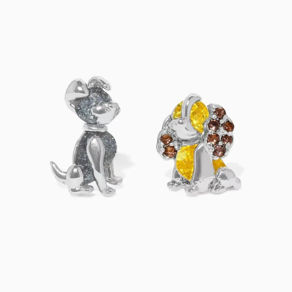 MIGGA 4pcs Cute Cartoon Dog Stud Earrings Set for Women Girls Gold Color Cubic Zircon Jewelry view 4