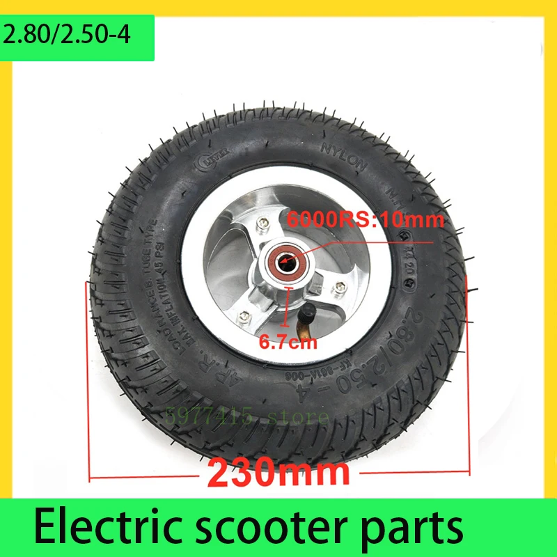 2.80/2.50-4 Skuter Listrik Ban dengan Roda Hub 9 Inci Ban untuk Troli Roda Tiga Skuter Listrik Tahan Tusukan Ban