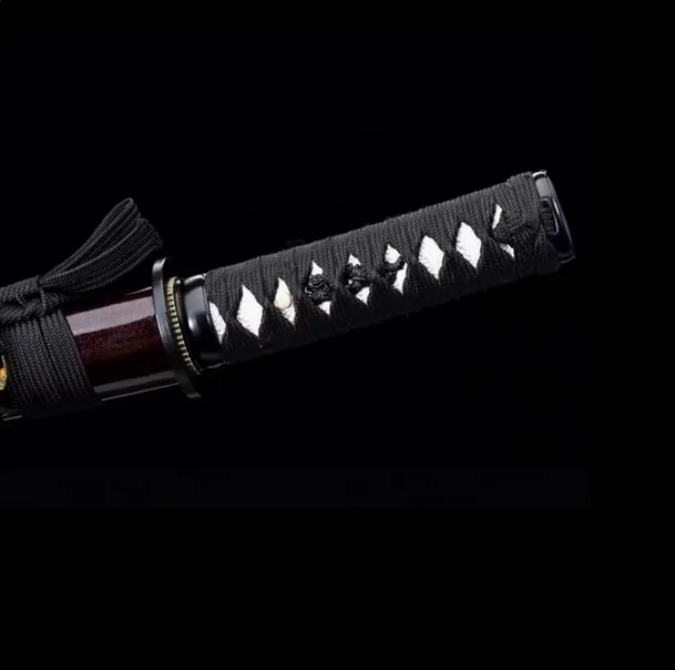 High Quality 51-53cm Wooden Japanese Samurai Katana Wakizashi Sword Log Rosewood Blade Practice Training Weapon Props Unsharp