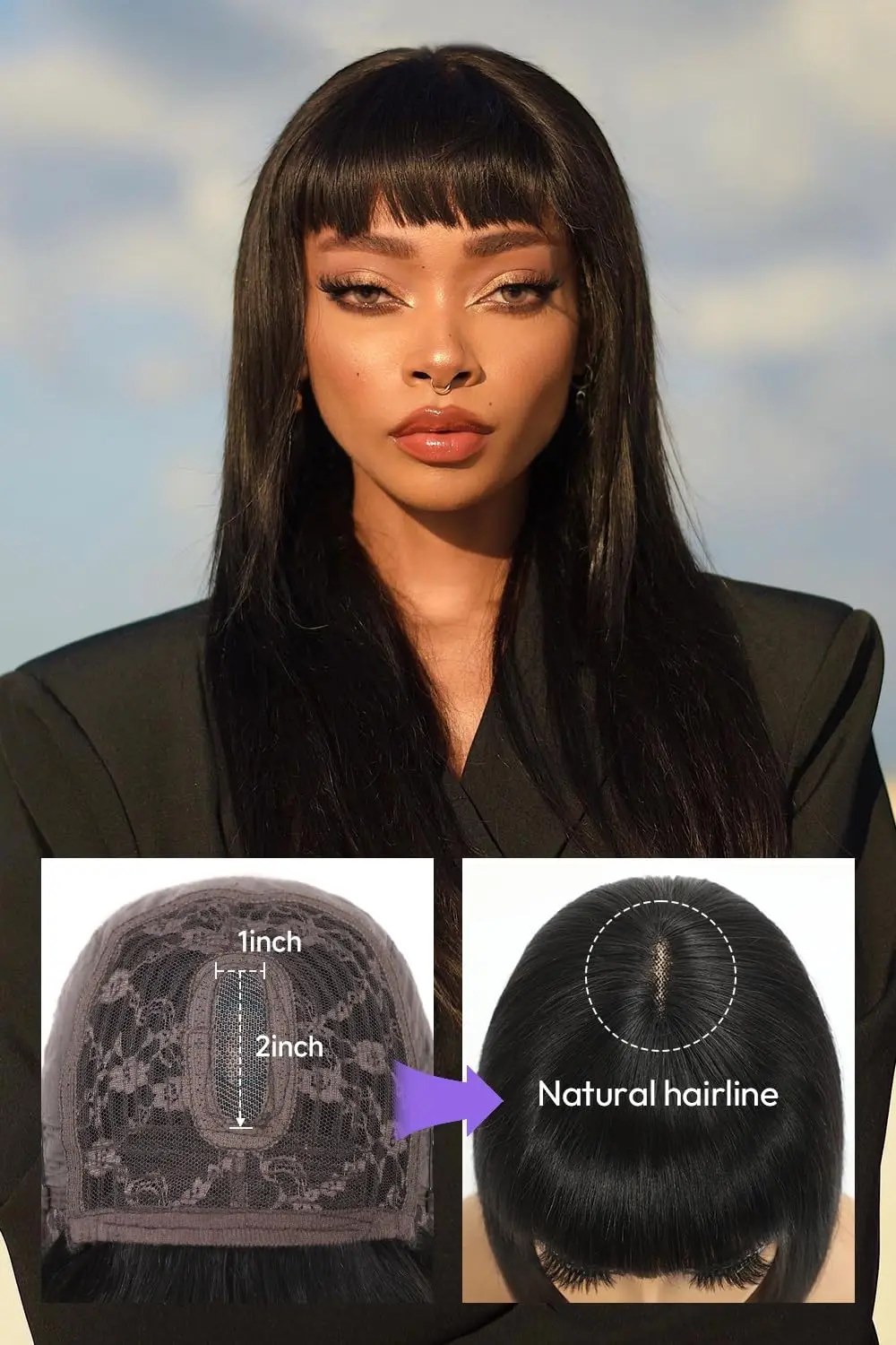 Bob Wig With Bangs Glueless Wigs Human Hair Wigs For Black Women Short Bob Wigs Human Hair Glueless Wear And Go 2X1 Transparent