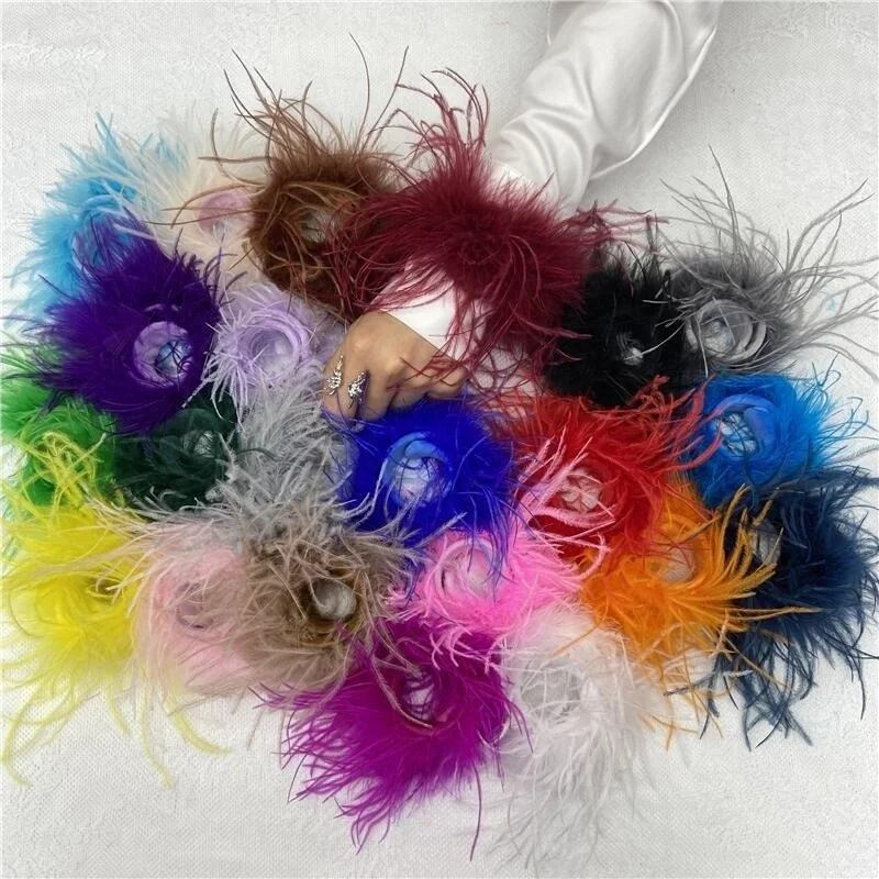 Ostrich Feathers Cuff Bracelet for Women Accessories Fashion Jewellery Bracelets Bridesmaid Gift Jewelry Feathers Cuff Anklet