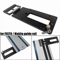 Woodworking Track Saw Square Guide Rail Clamp Right Angle Positioning Plate 90 Degree Angle Stop for Festool and Makita Rails